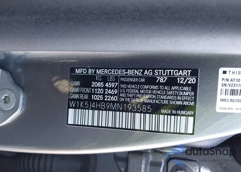 2021 Mercedes-Benz Cla 250 4Matic z USA, uszkodzony, nr VIN W1K5J4HB9MN193585